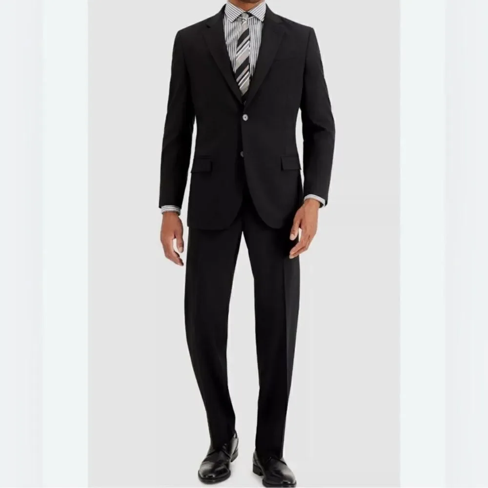 Nautica Modern Fit Black Mens Jacket Suit(Size 42R/W36)